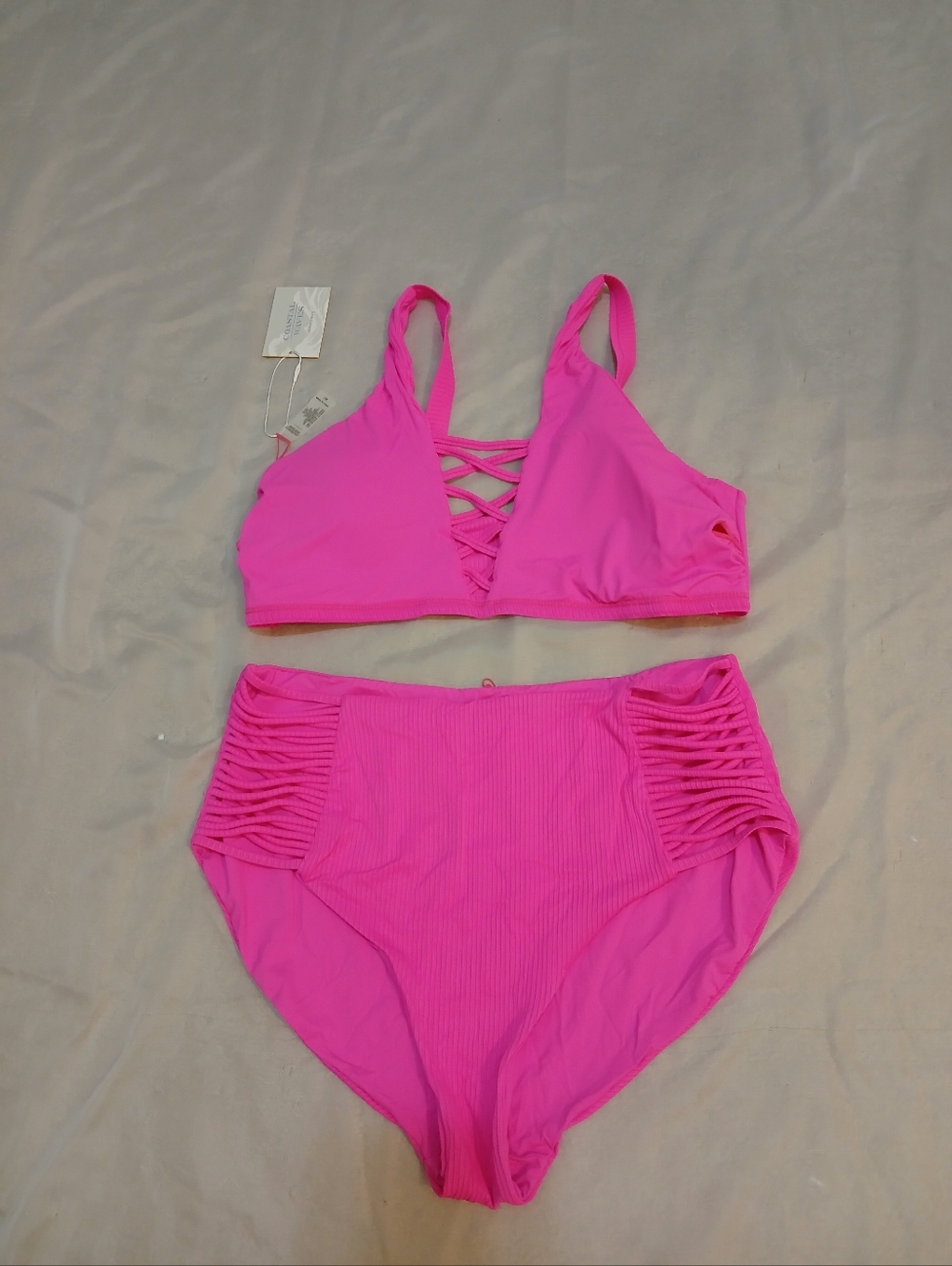 Bright Hot Bubblegum Bikini Set